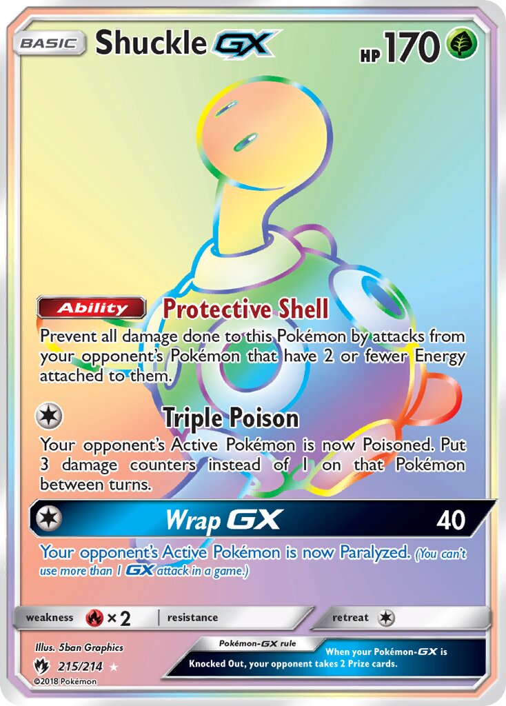 Shuckle-GX 215/236 — Lost Thunder (English Pokémon TCG card)