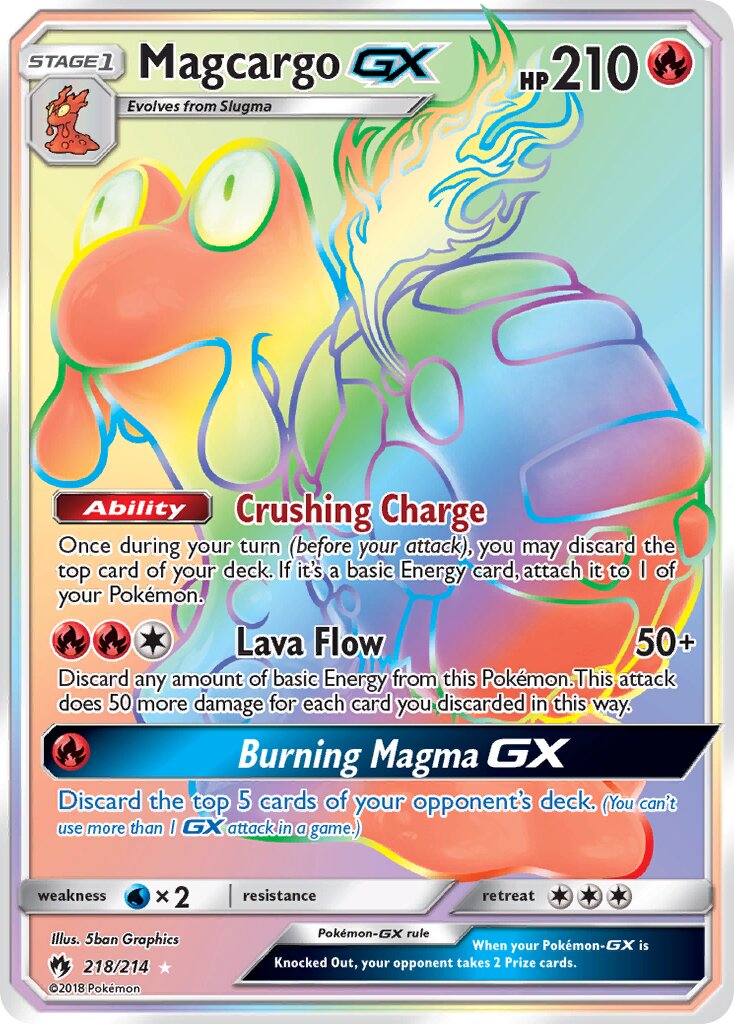 Magcargo-GX 218/236 — Lost Thunder (English Pokémon TCG card)