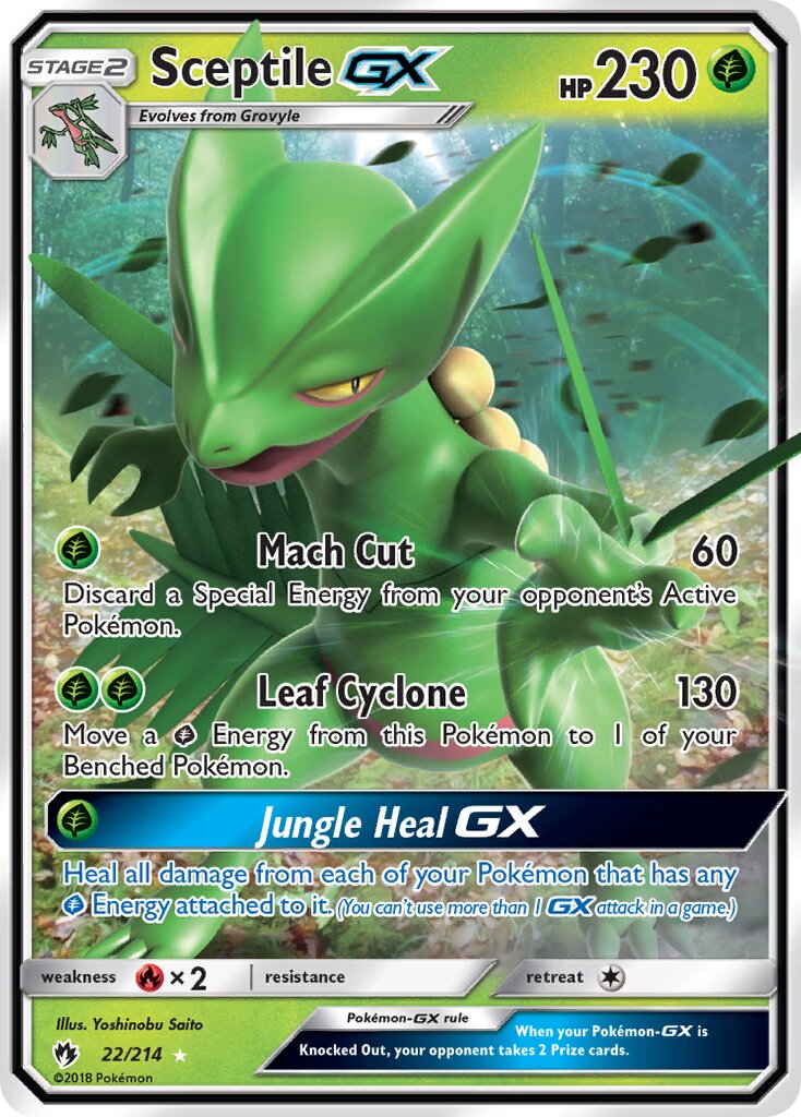 Sceptile-GX 022/236 — Lost Thunder (English Pokémon TCG card)