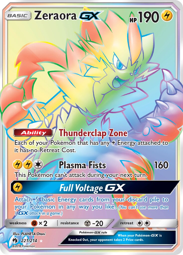 Zeraora-GX 221/236 — Lost Thunder (English Pokémon TCG card)