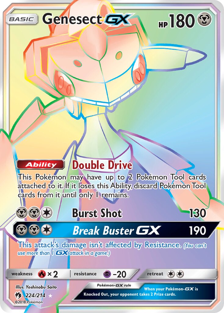 Genesect-GX 224/236 — Lost Thunder (English Pokémon TCG card)