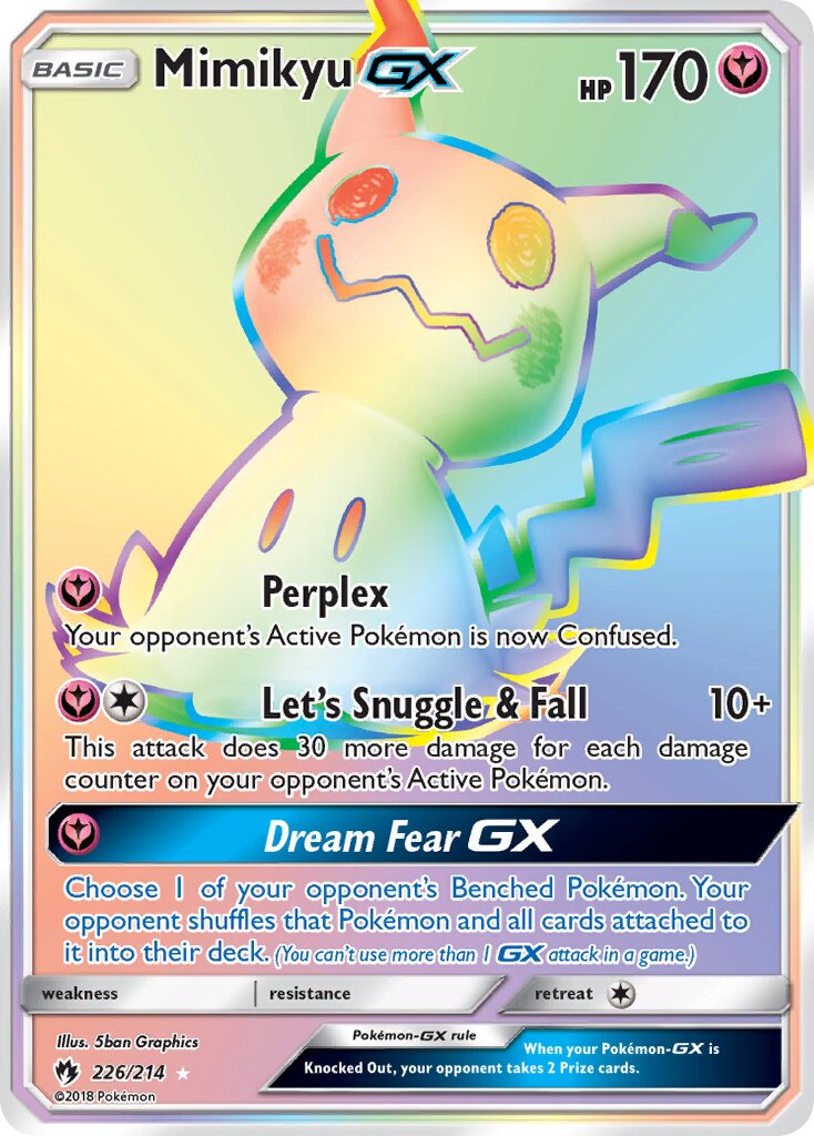 Mimikyu-GX 226/236 — Lost Thunder (English Pokémon TCG card)
