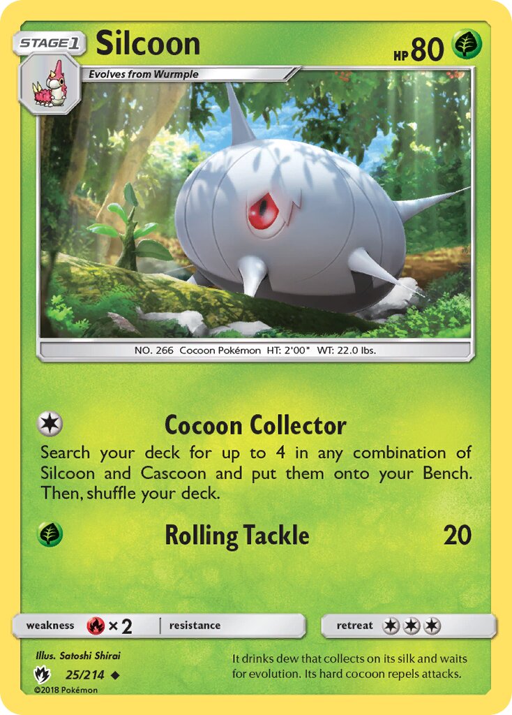 Silcoon 025/236 — Lost Thunder (English Pokémon TCG card)