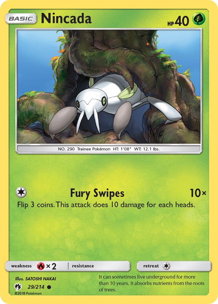 Nincada 029/236 — Lost Thunder (English Pokémon TCG card)