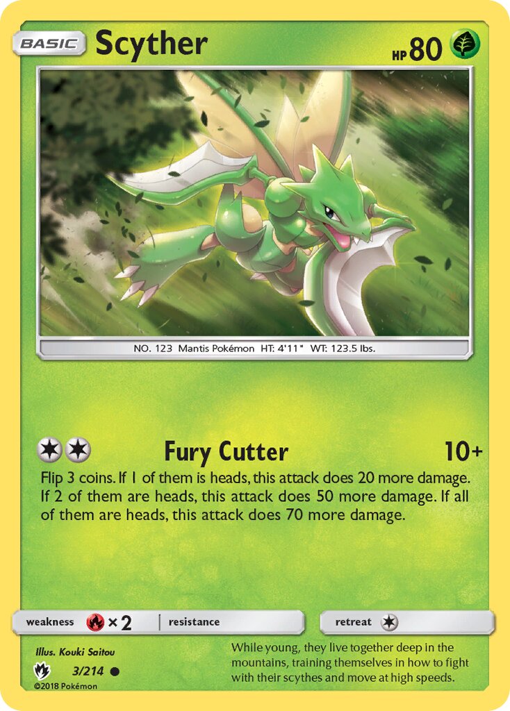 Scyther 003/236 — Lost Thunder (English Pokémon TCG card)