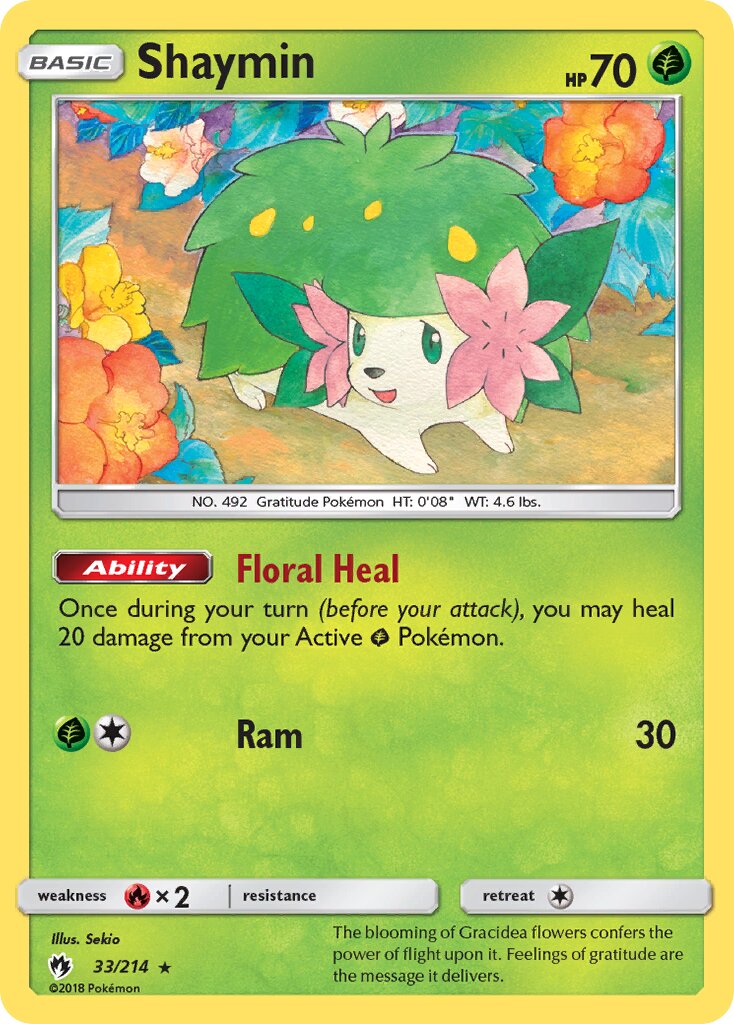 Shaymin 033/236 — Lost Thunder (English Pokémon TCG card)