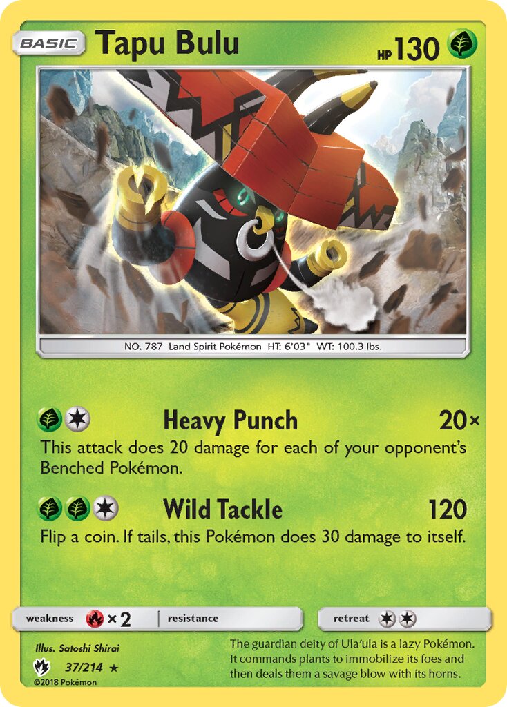 Tapu Bulu 037/236 — Lost Thunder (English Pokémon TCG card)