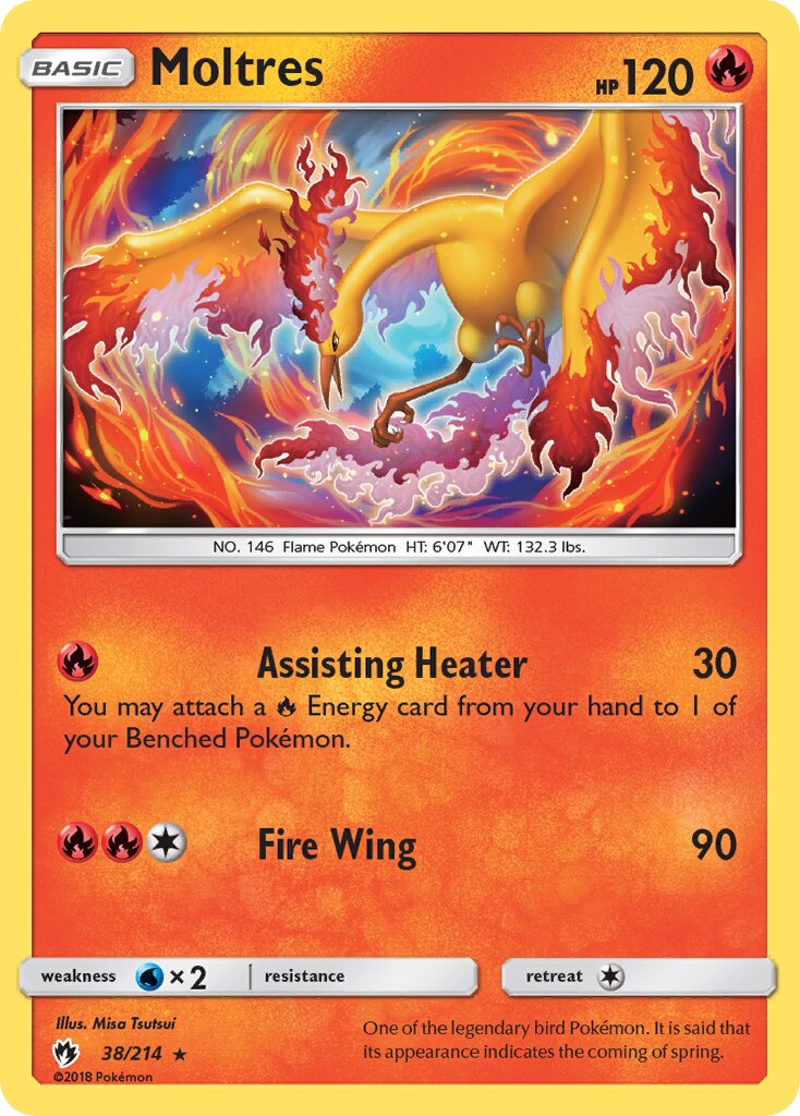 Moltres 038/236 — Lost Thunder (English Pokémon TCG card)