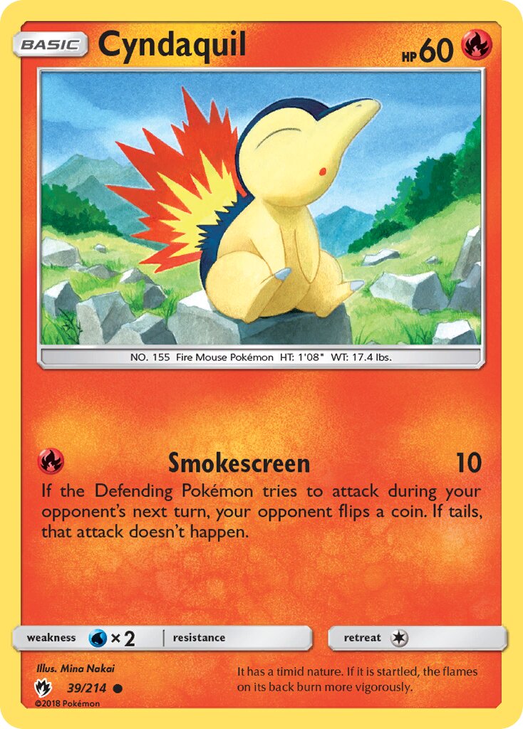 Cyndaquil 039/236 — Lost Thunder (English Pokémon TCG card)