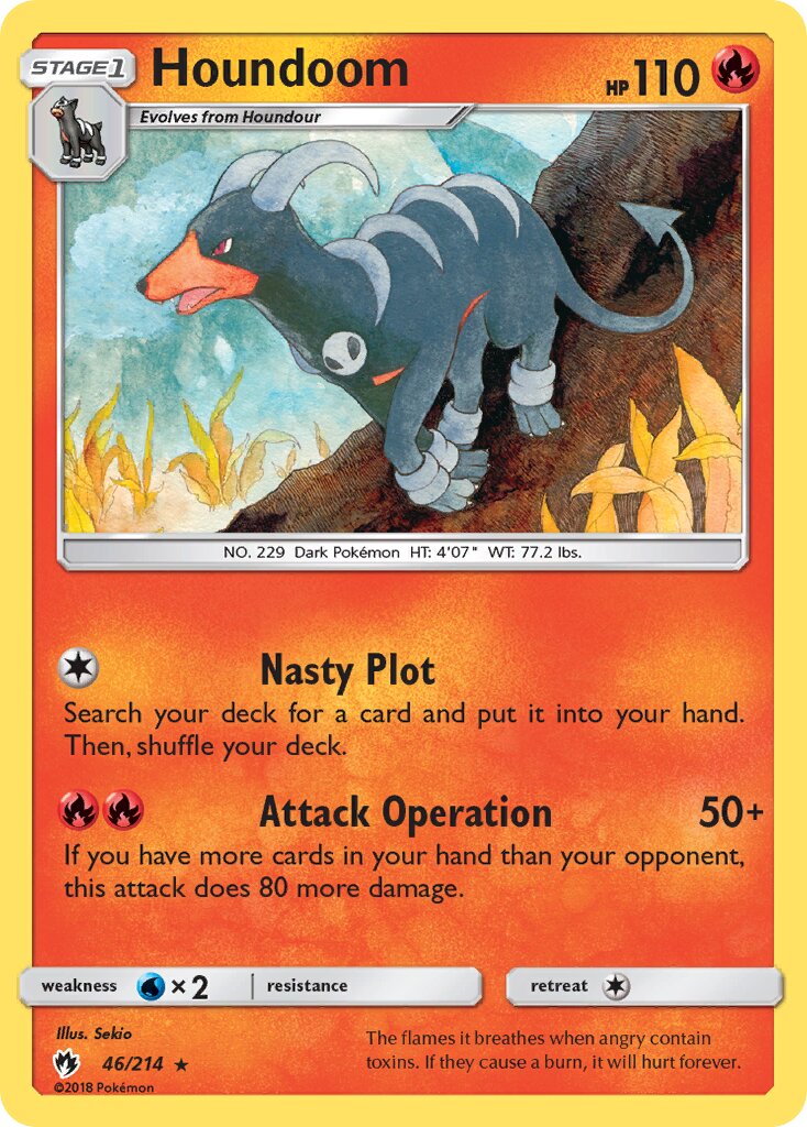 Houndoom 046/236 — Lost Thunder (English Pokémon TCG card)