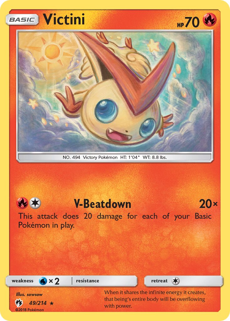 Victini 049/236 — Lost Thunder (English Pokémon TCG card)
