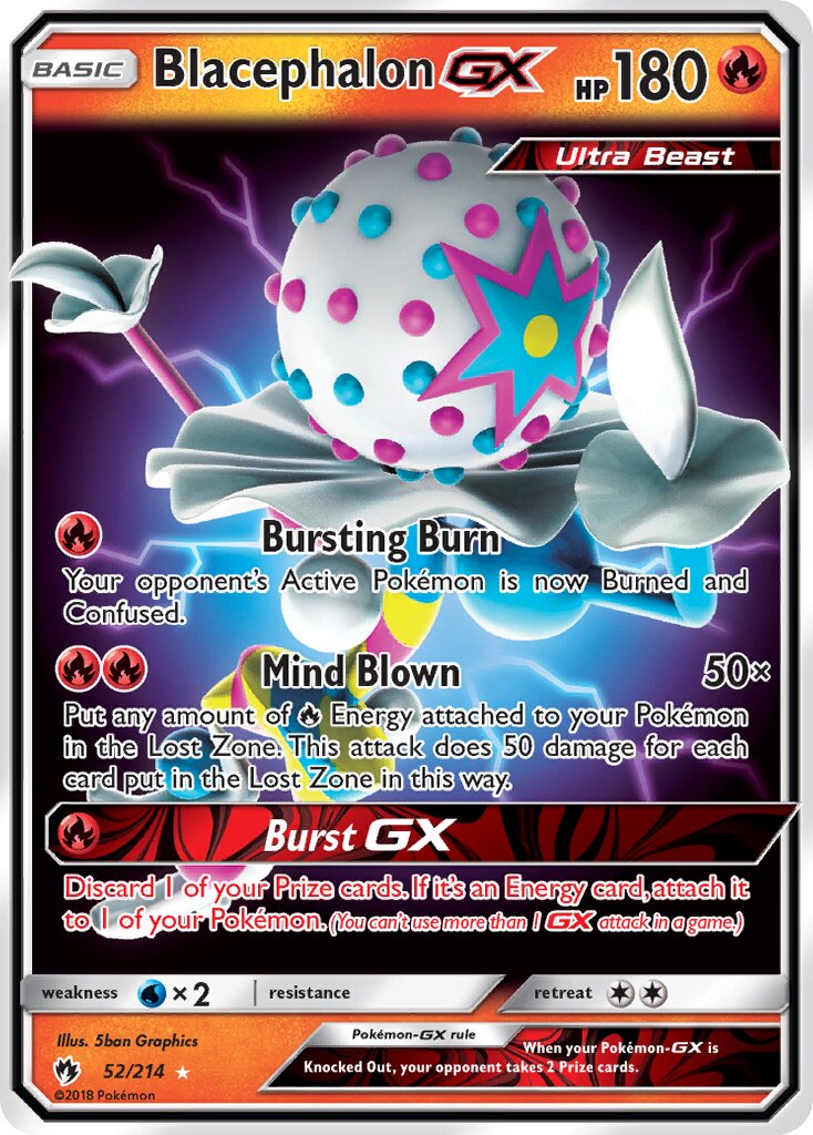 Blacephalon-GX 052/236 — Lost Thunder (English Pokémon TCG card)