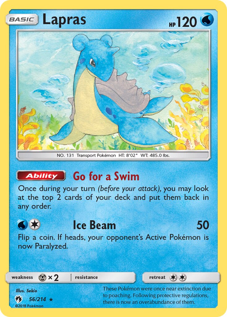 Lapras 056/236 — Lost Thunder (English Pokémon TCG card)