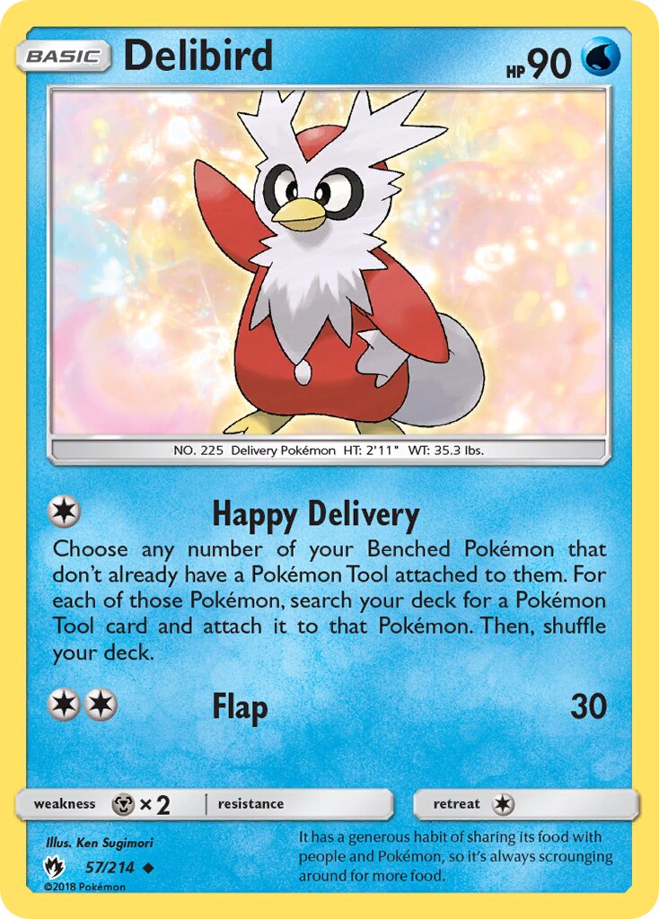 Delibird 057/236 — Lost Thunder (English Pokémon TCG card)