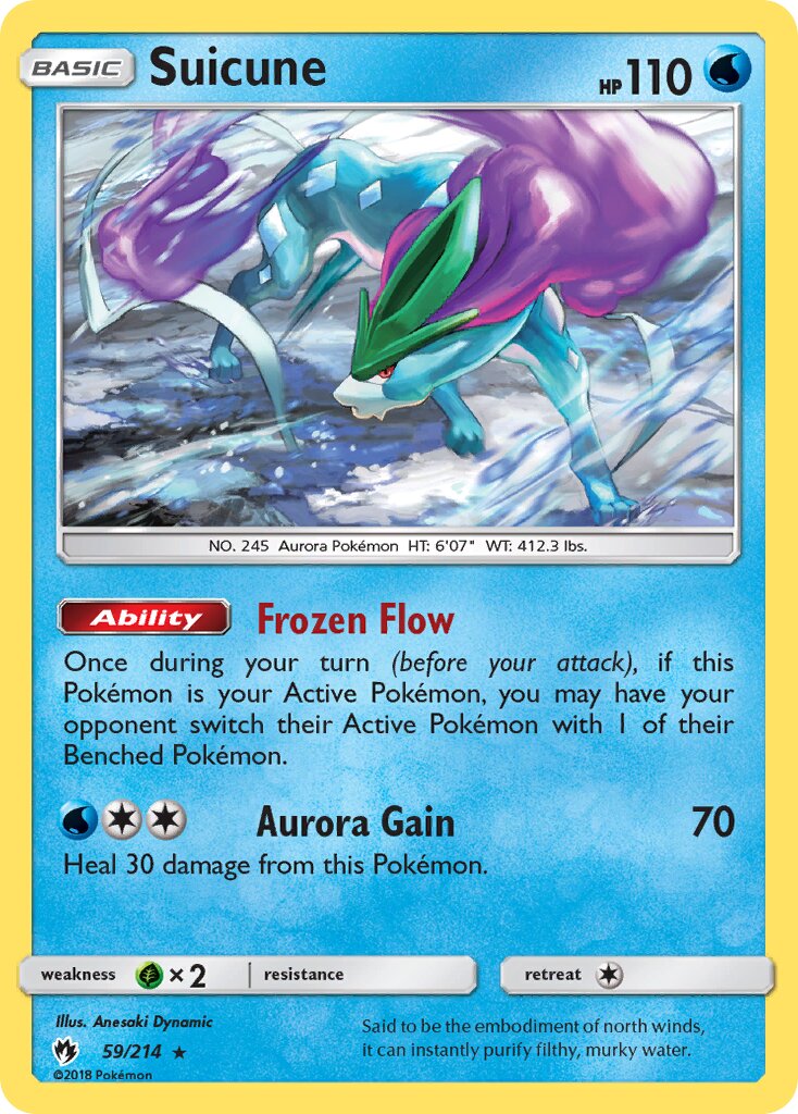 Suicune 059/236 — Lost Thunder (English Pokémon TCG card)