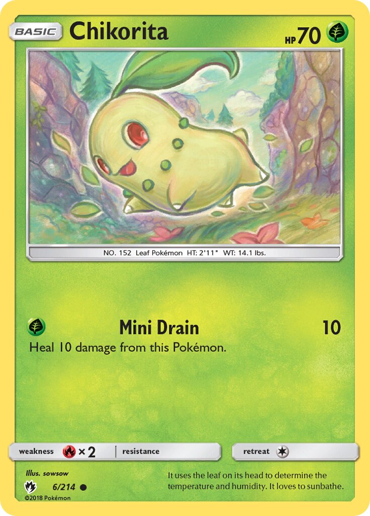 Chikorita 006/236 — Lost Thunder (English Pokémon TCG card)