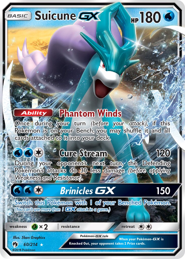 Suicune-GX 060/236 — Lost Thunder (English Pokémon TCG card)