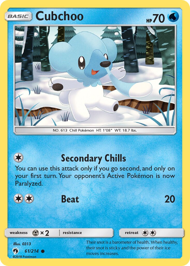 Cubchoo 061/236 — Lost Thunder (English Pokémon TCG card)