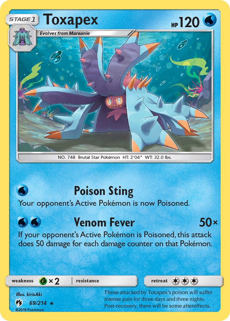 Toxapex 069/236 — Lost Thunder (English Pokémon TCG card)