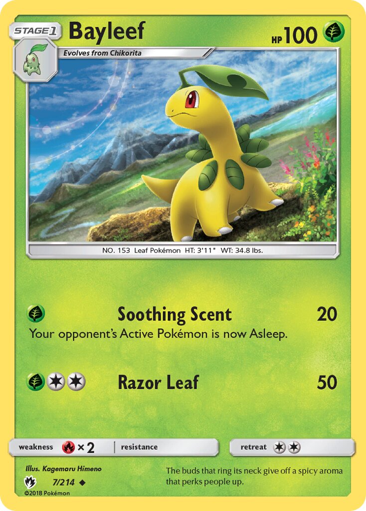 Bayleef 007/236 — Lost Thunder (English Pokémon TCG card)