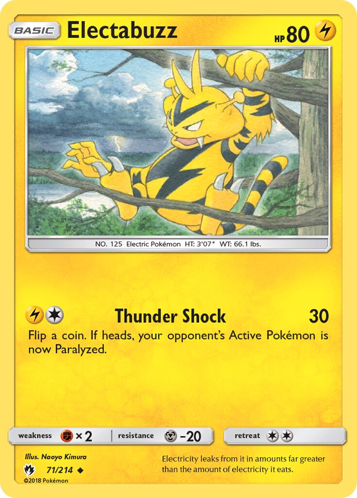 Electabuzz 071/236 — Lost Thunder (English Pokémon TCG card)
