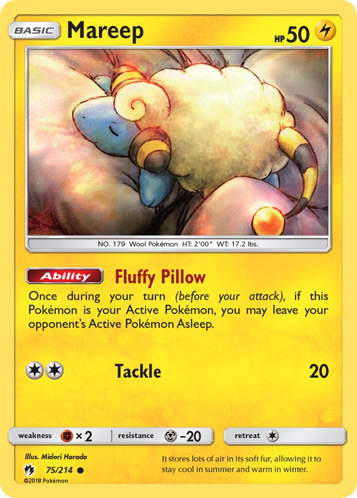 Mareep 075/236 — Lost Thunder (English Pokémon TCG card)