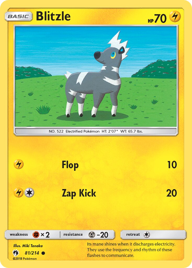 Blitzle 081/236 — Lost Thunder (English Pokémon TCG card)