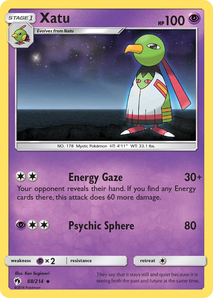 Xatu 088/236 — Lost Thunder (English Pokémon TCG card)