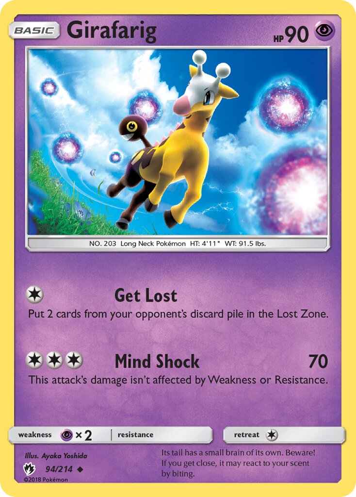 Girafarig 094/236 — Lost Thunder (English Pokémon TCG card)