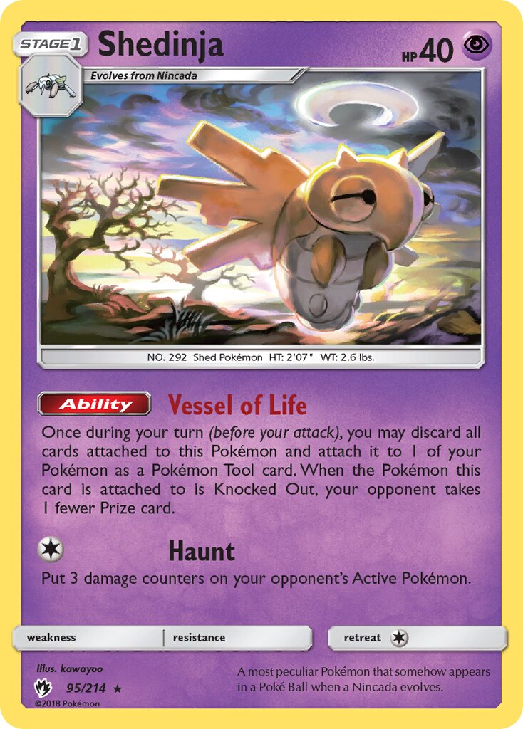 Shedinja 095/236 — Lost Thunder (English Pokémon TCG card)