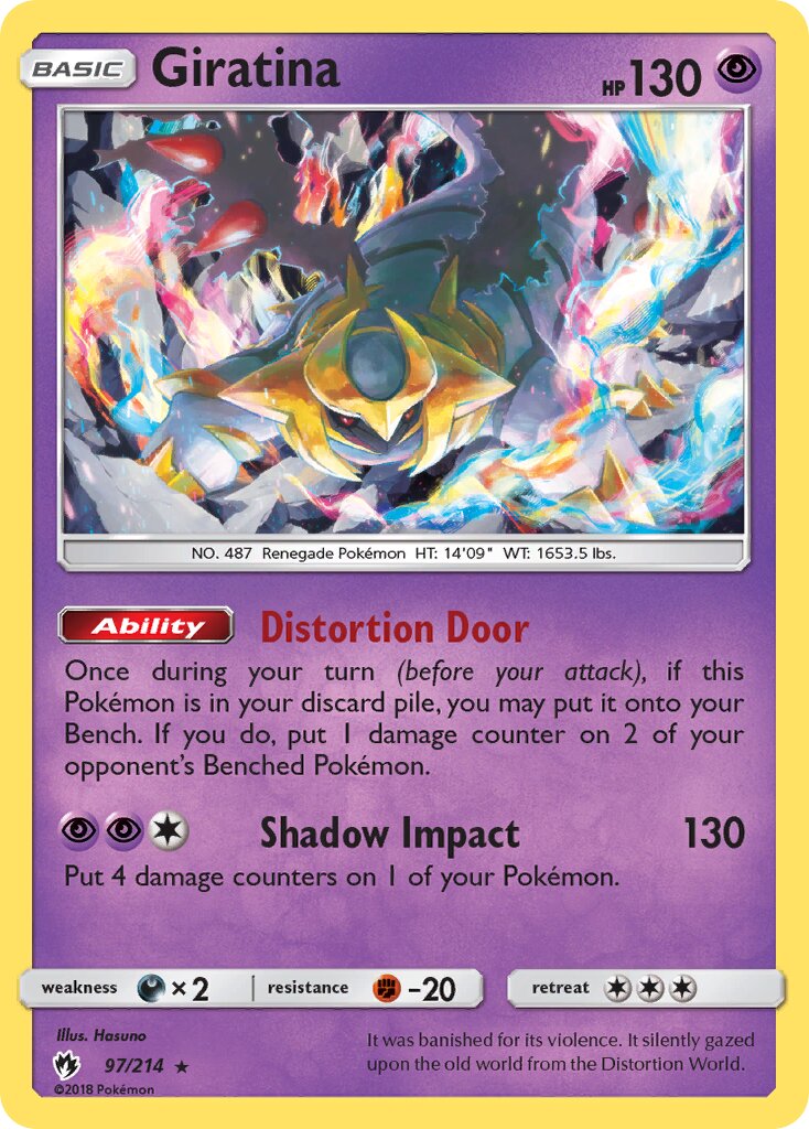 Giratina 097/236 — Lost Thunder (English Pokémon TCG card)