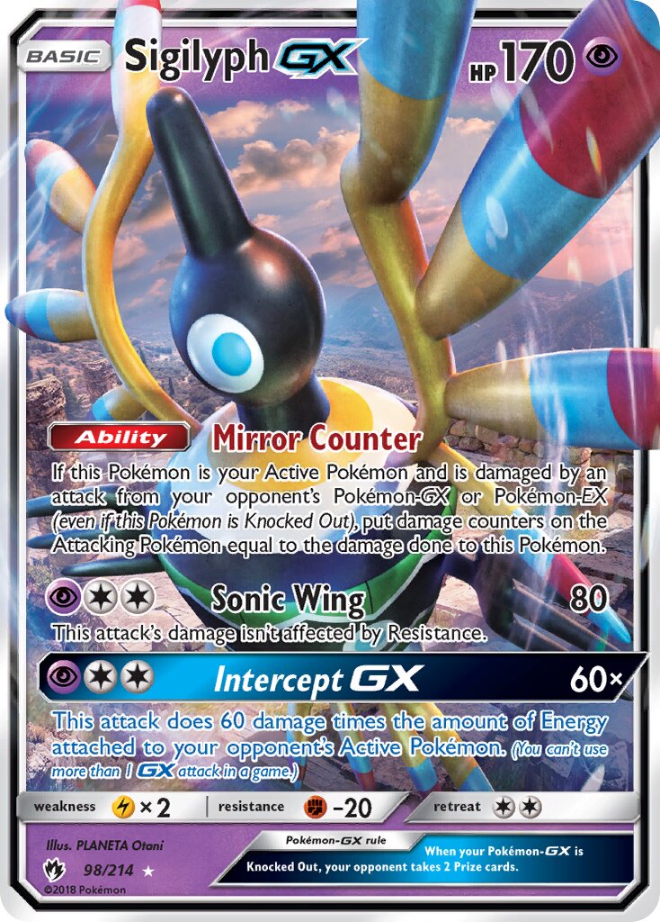 Sigilyph-GX 098/236 — Lost Thunder (English Pokémon TCG card)