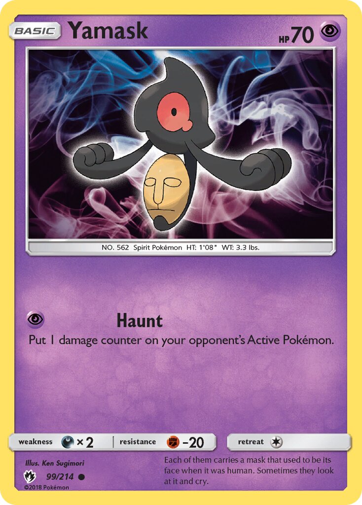 Yamask 099/236 — Lost Thunder (English Pokémon TCG card)