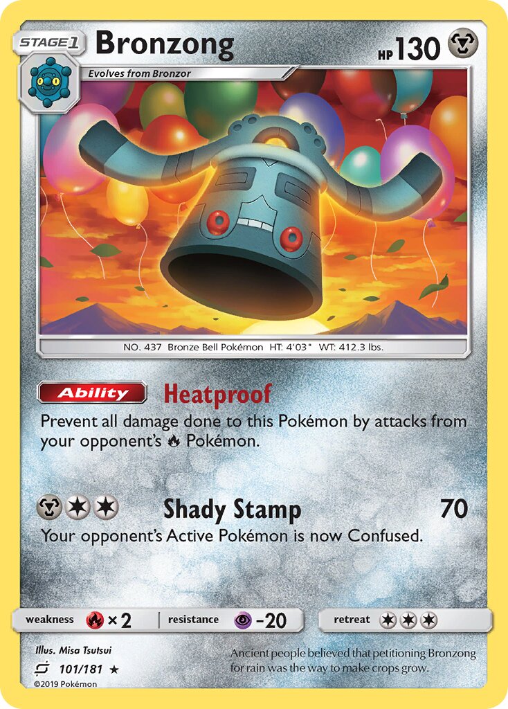 Bronzong 101/196 — Team Up (English Pokémon TCG card)