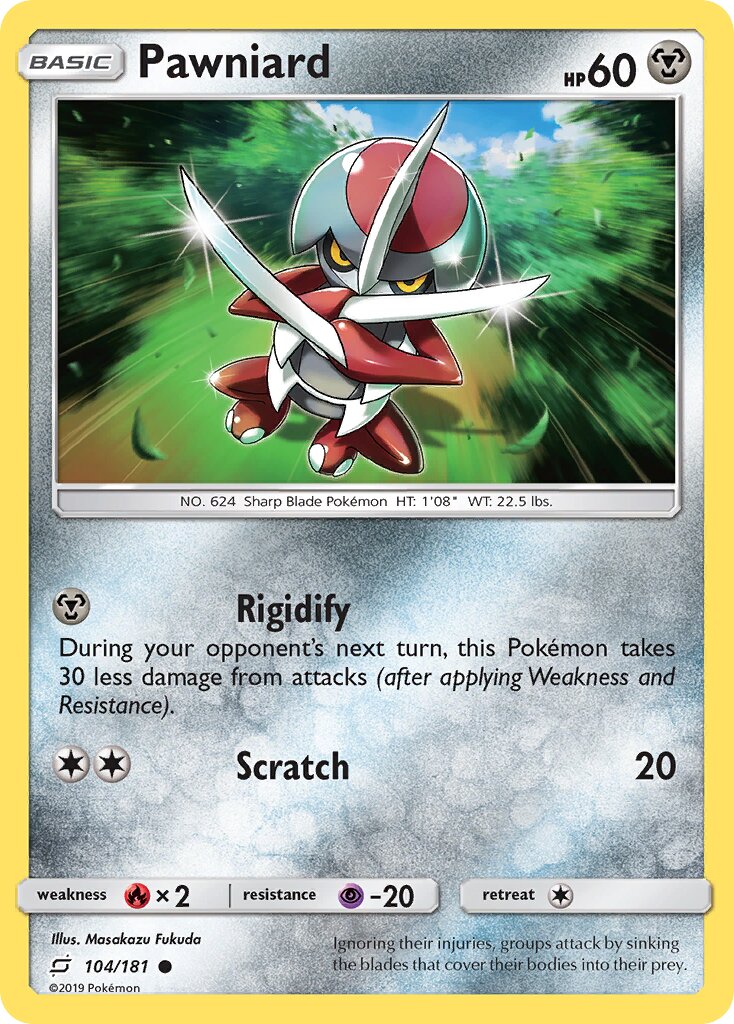 Pawniard 104/196 — Team Up (English Pokémon TCG card)