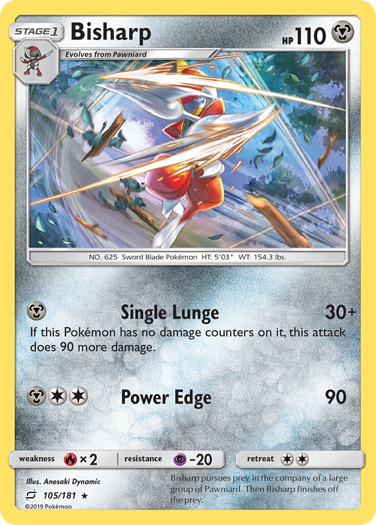 Bisharp 105/196 — Team Up (English Pokémon TCG card)