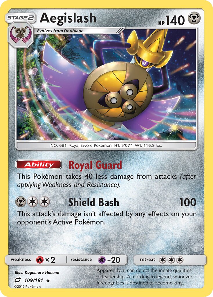 Aegislash 109/196 — Team Up (English Pokémon TCG card)
