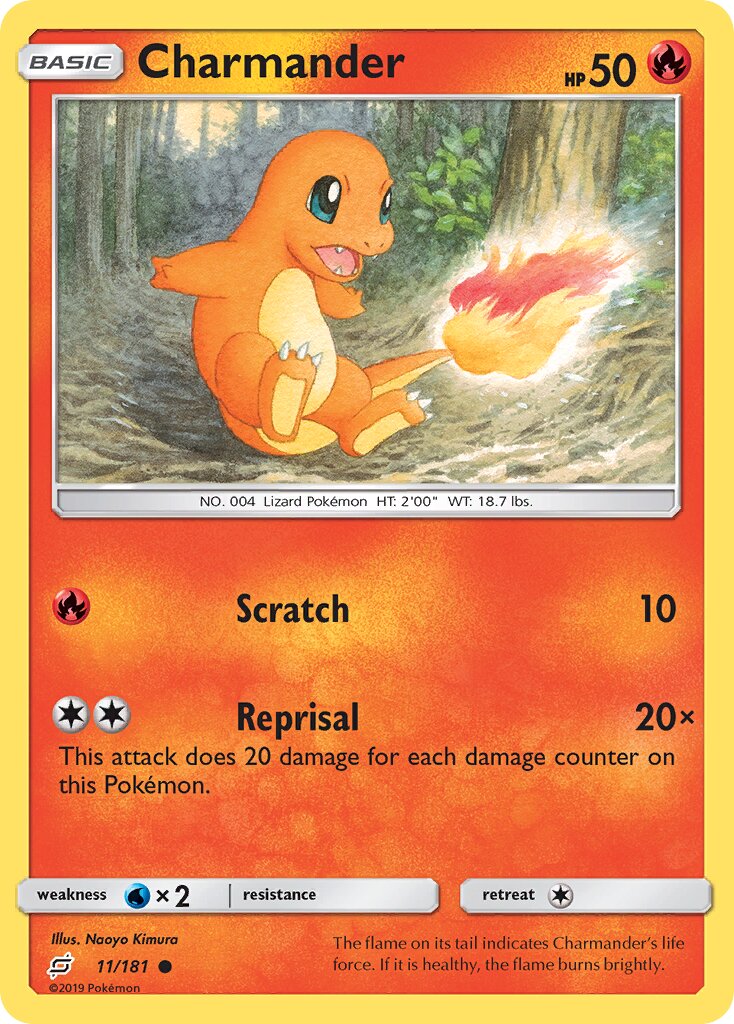 Charmander 011/196 — Team Up (English Pokémon TCG card)