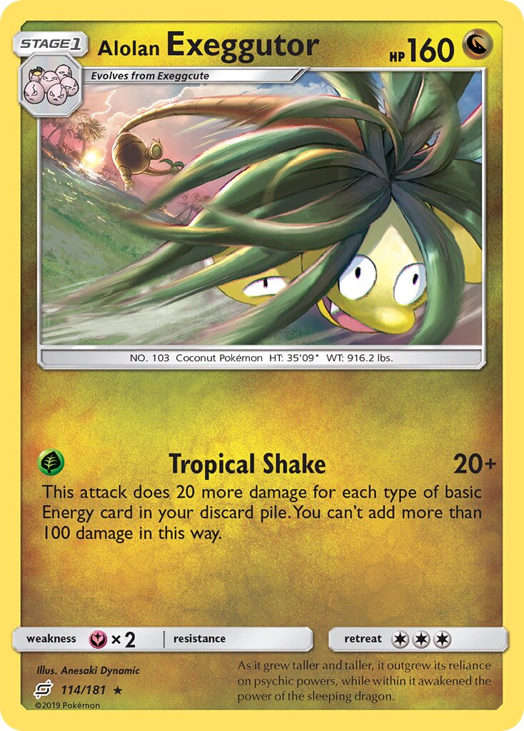 Alolan Exeggutor 114/196 — Team Up (English Pokémon TCG card)