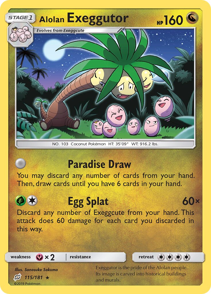 Alolan Exeggutor 115/196 — Team Up (English Pokémon TCG card)
