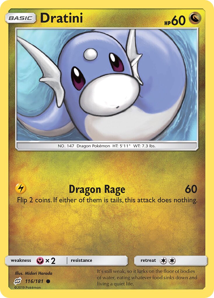 Dratini 116/196 — Team Up (English Pokémon TCG card)