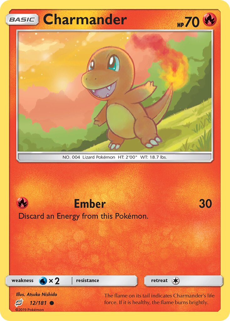 Charmander 012/196 — Team Up (English Pokémon TCG card)