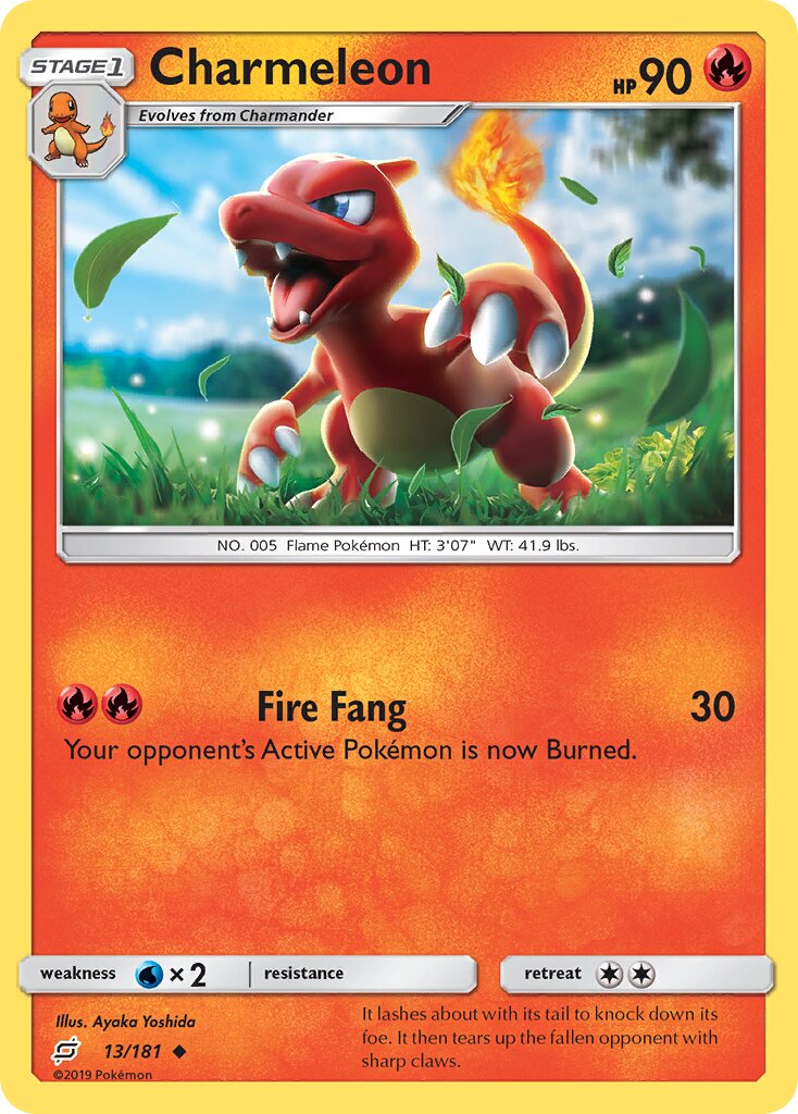 Charmeleon 013/196 — Team Up (English Pokémon TCG card)