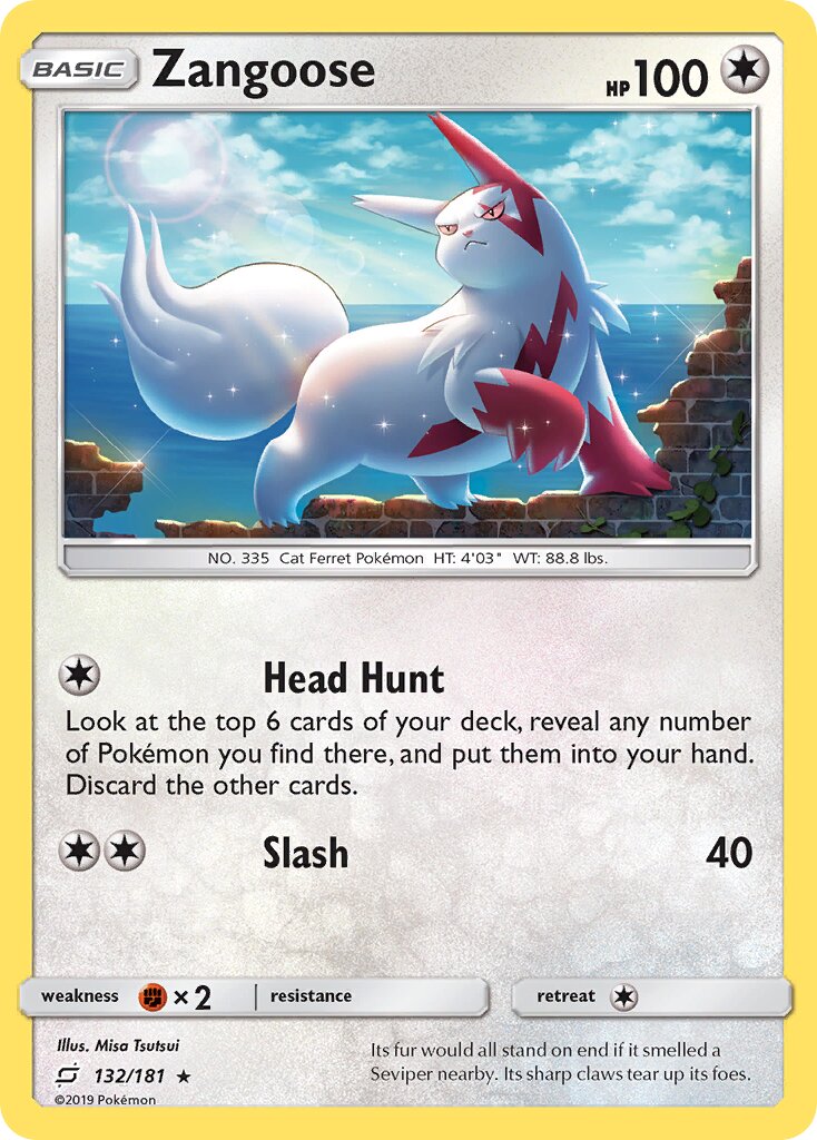 Zangoose 132/196 — Team Up (English Pokémon TCG card)