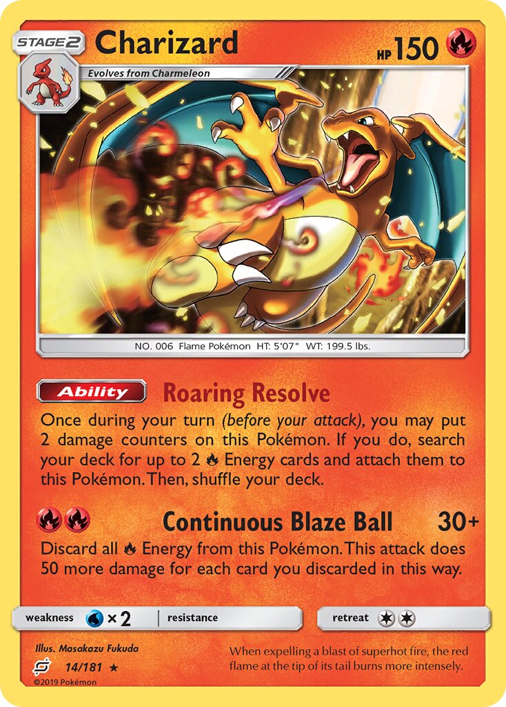 Charizard 014/196 — Team Up (English Pokémon TCG card)
