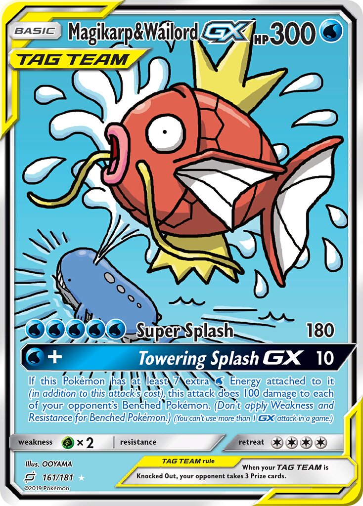 Magikarp & Wailord-GX 161/196 — Team Up (English Pokémon TCG card)
