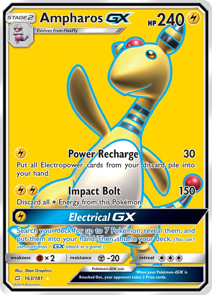 Ampharos-GX 163/196 — Team Up (English Pokémon TCG card)