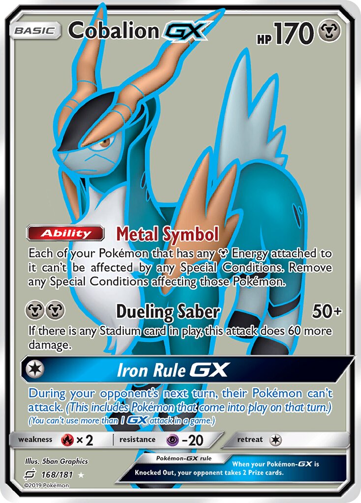 Cobalion-GX 168/196 — Team Up (English Pokémon TCG card)