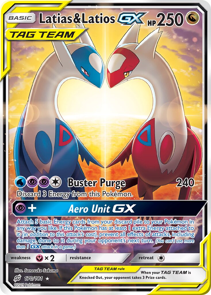 Latias & Latios-GX 170/196 — Team Up (English Pokémon TCG card)