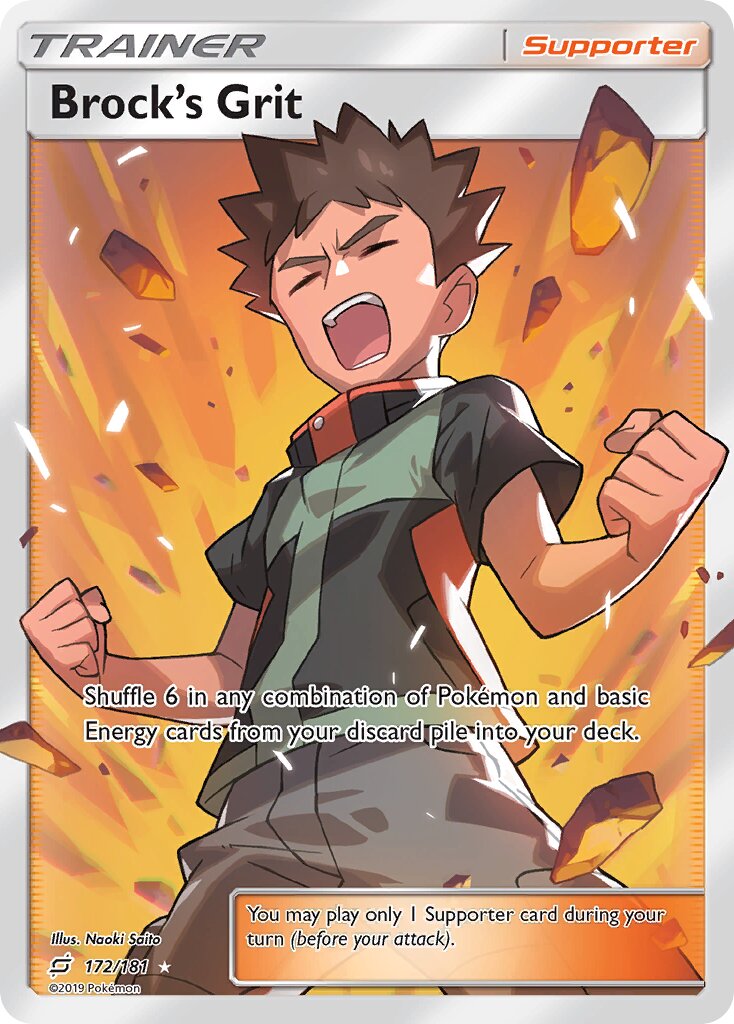 Brock's Grit 172/196 — Team Up (English Pokémon TCG card)